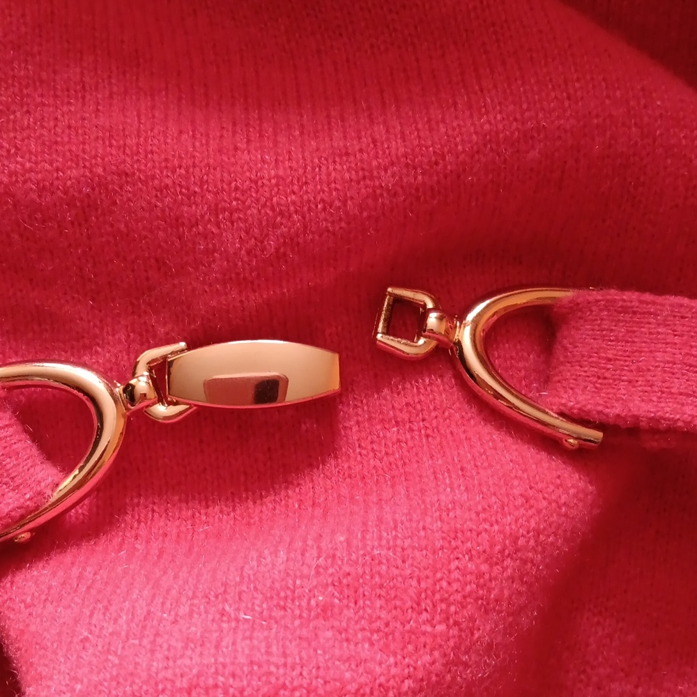 & Other Stories X Anthropologie Red Belted 100% Cashmere Mini Dress - Picture 10 of 12